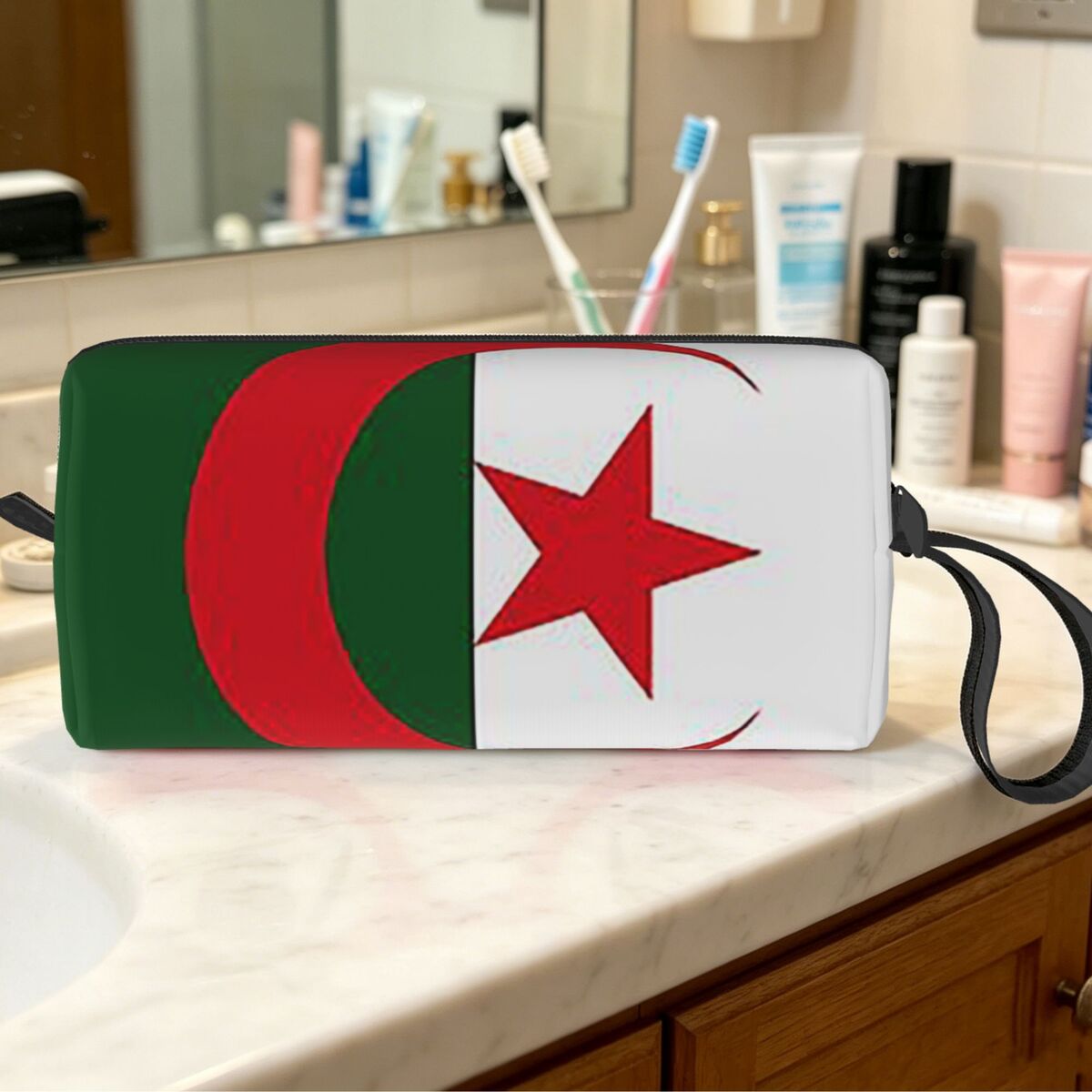Makeup Beauty Official - Algerije Officiële vlag van Algerije Make-uptas