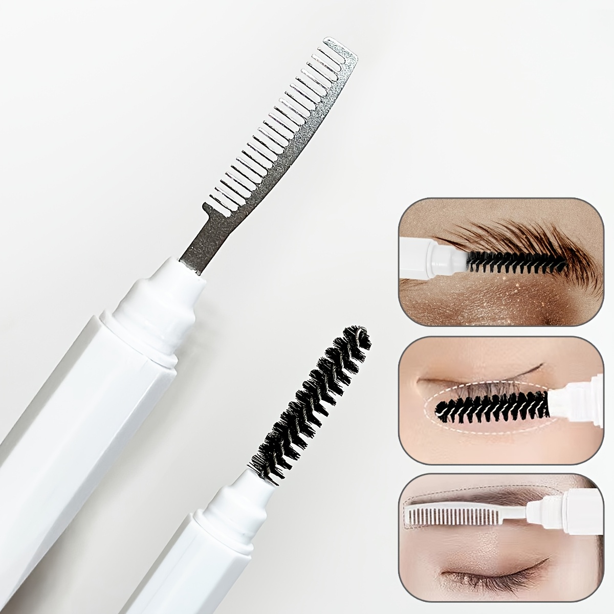 Beauty And Makeup Quotes - Professioneel oogmake-up gereedschap, dubbelzijdige spiraalborstel met