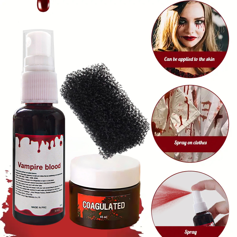 Beauty Makeup Pictures - Halloween nepbloed make-upkit 3 stuks vampier