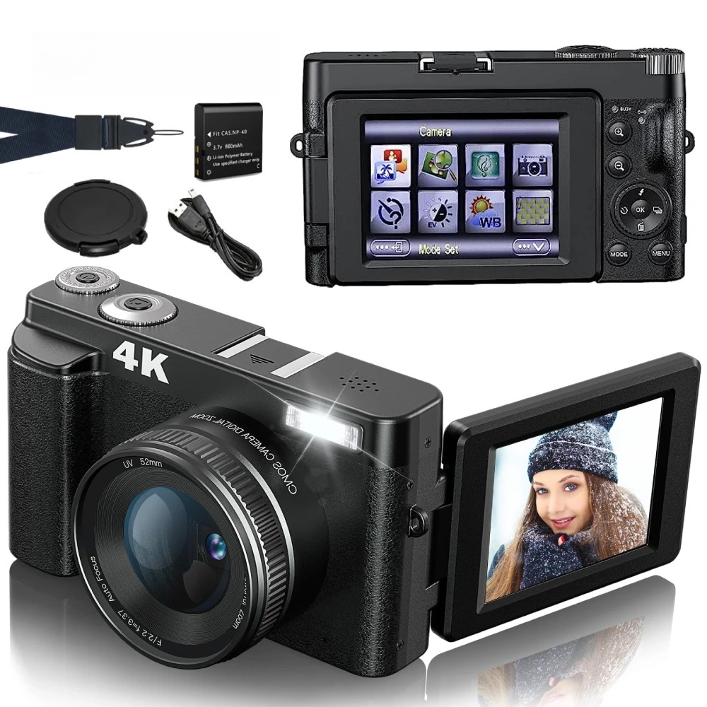 Beauty Makeup News - 4K 48MP Compacte Vlogging Camera, Autofocus