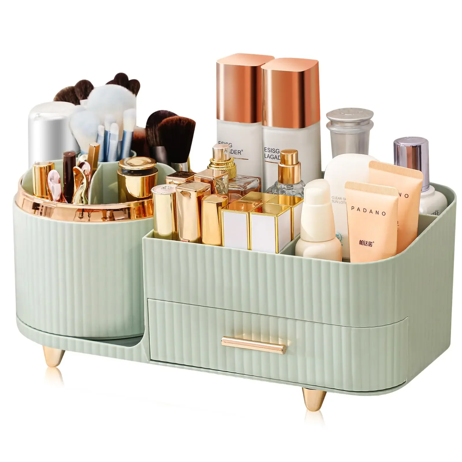 Beauty Makeup News - Make-upborstelhouder Grote capaciteit Huidverzorgingsorganisator Make-uporganisator Aanrecht