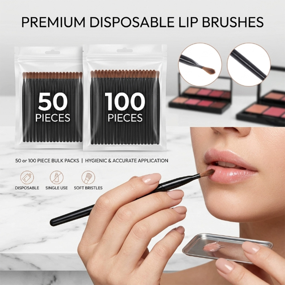 Beauty And Makeup Quotes - 50/100 stuks wegwerp lippenborstelset lippenstiftglansstokjes applicator