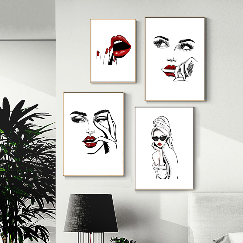 Beauty Of Makeup Quotes - Nordic mode make-up poster print moderne