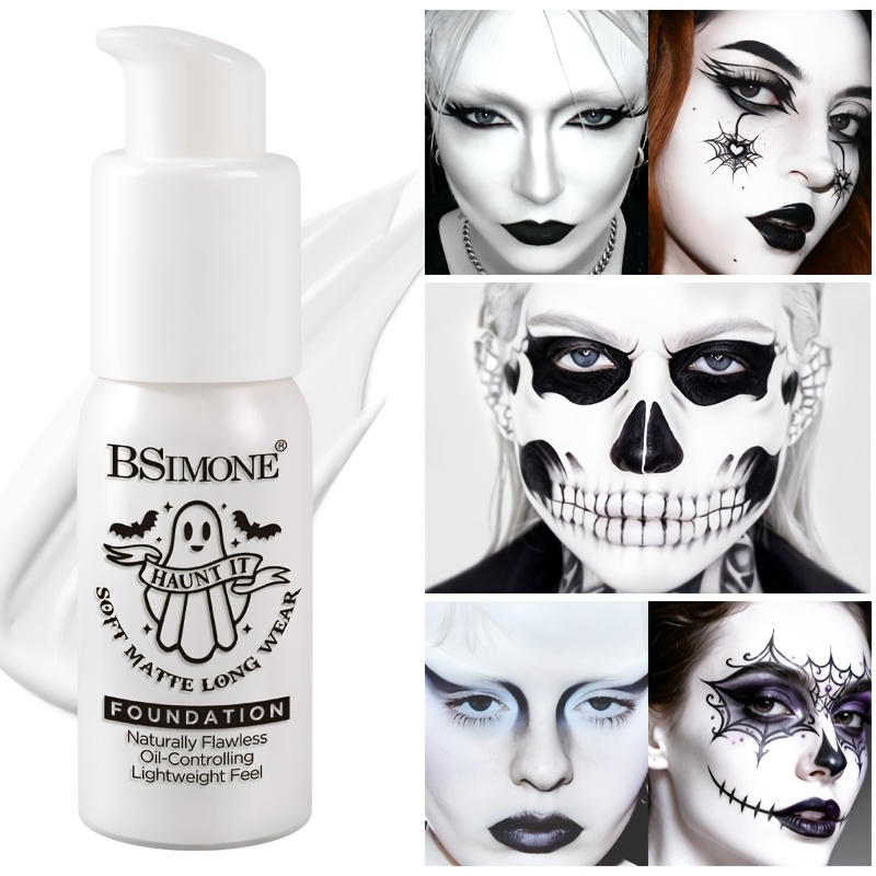 Beauty Makeup Pictures - Witte vloeibare foundation, matte, langdurige gezichtsverf