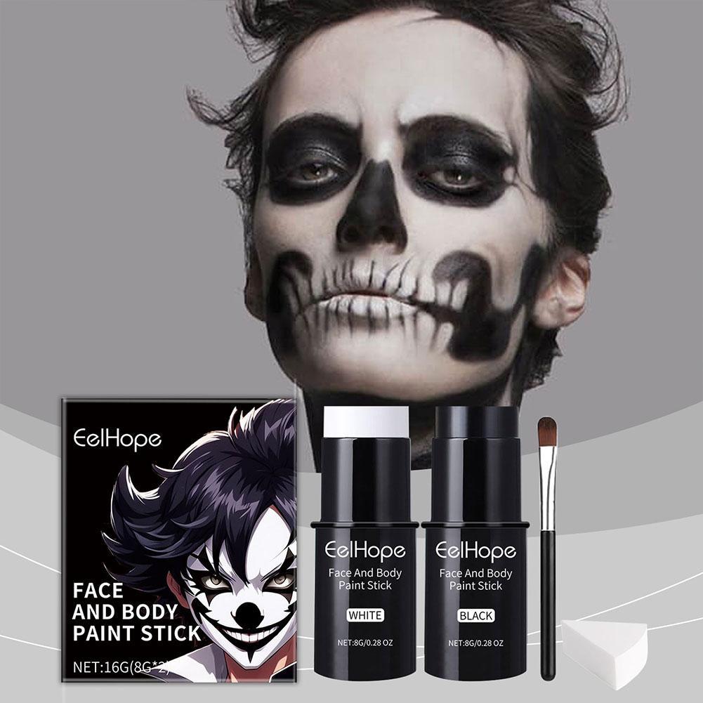 Beauty Makeup Pictures - 1 STKS Zwart-wit Gezicht Body Paint