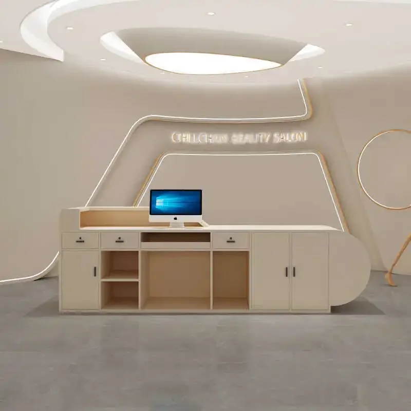 Beauty Makeup Institute - Kaptafel, kassa, schoonheidsspecialiste balie, receptiebalie voor