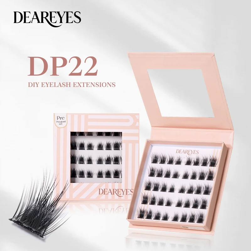 False Eyelashes Natural - DearEyes DP-22 Voorgelijmde DIY Wispy Wimperclusters
