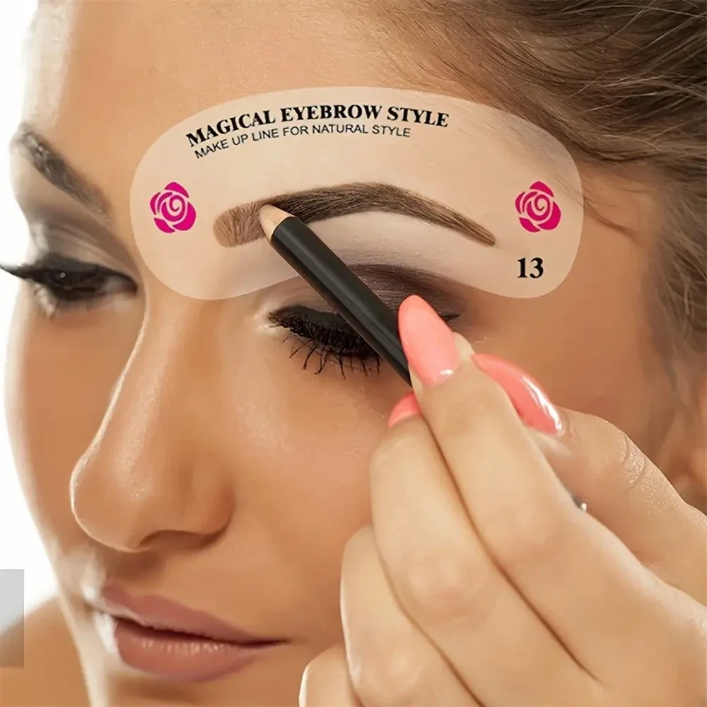 Beauty Makeup Tools Set - 24-stijlen wenkbrauwsjablonen wenkbrauwvormschimmel schoonheidsset make-up styler