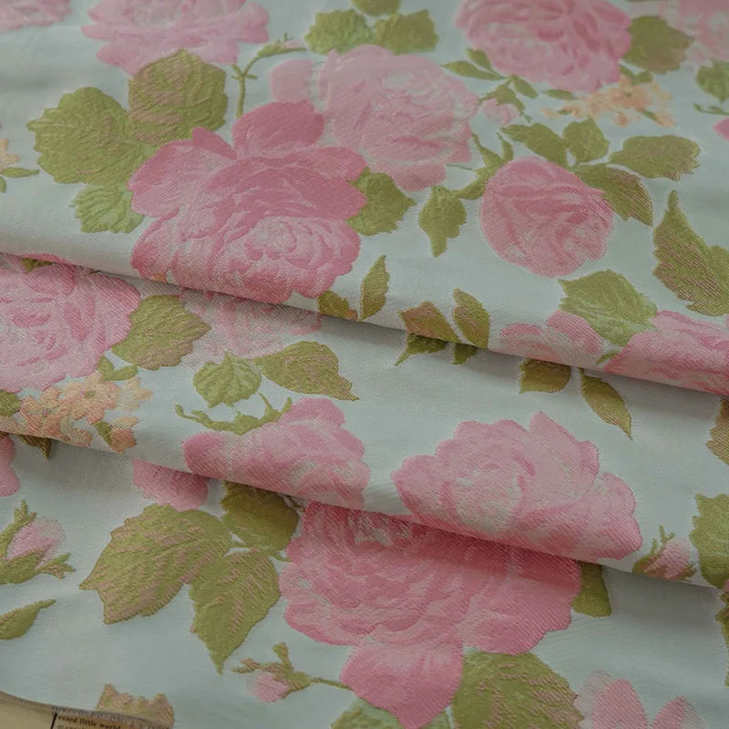Yarn-dyed Jacquard Fabric Pink - Beauty Flower Makeup recensie en prijs