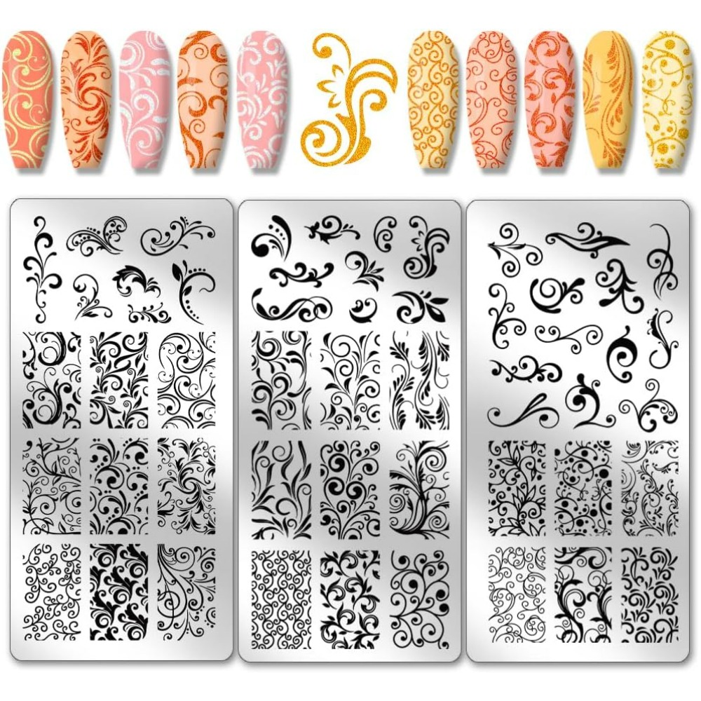 3 stks Swirl Patroon Nail Art  - Nail Art Stamping Kit recensie en prijs