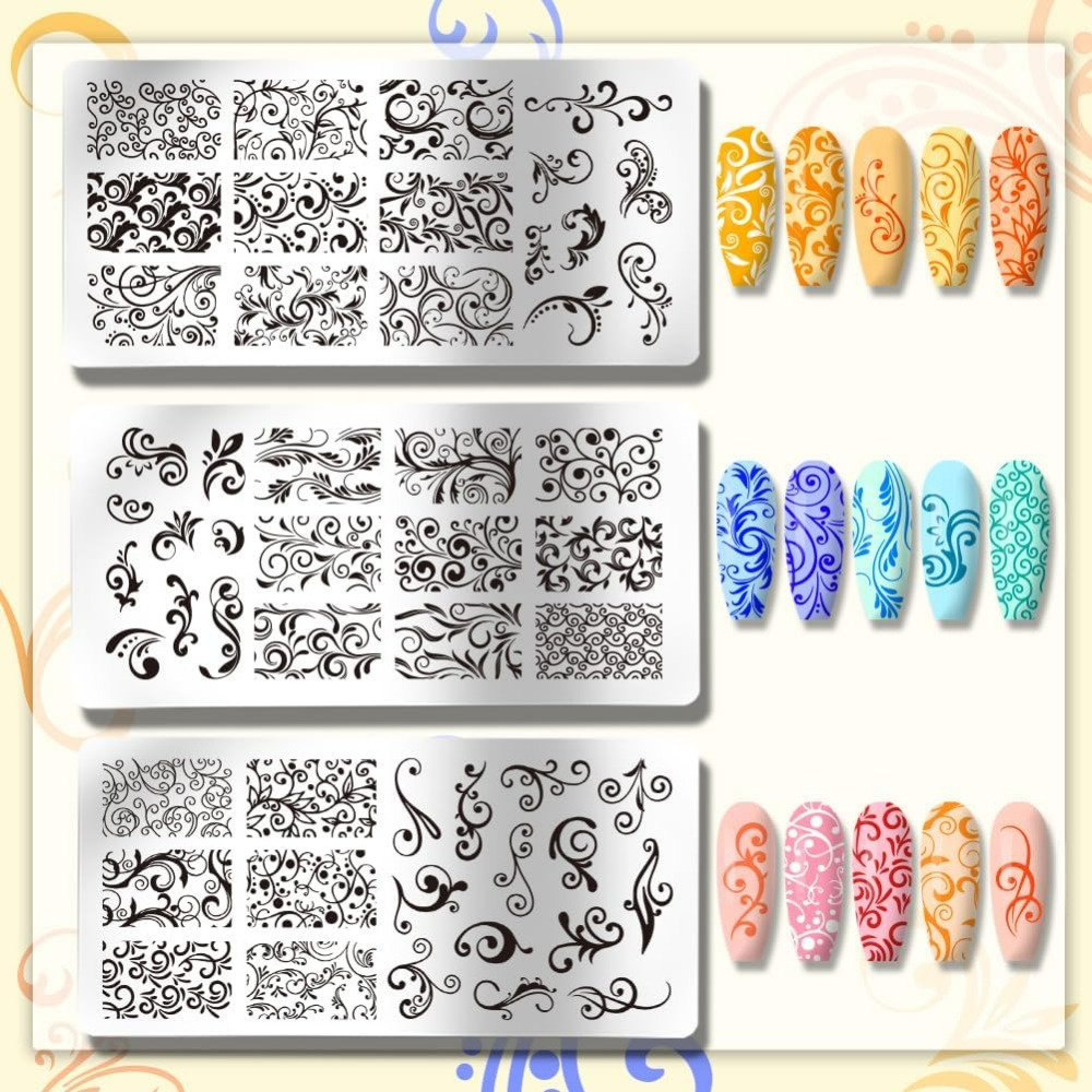3 stks Swirl Patroon Nail Art  - Nail Art Stamping Kit recensie en prijs