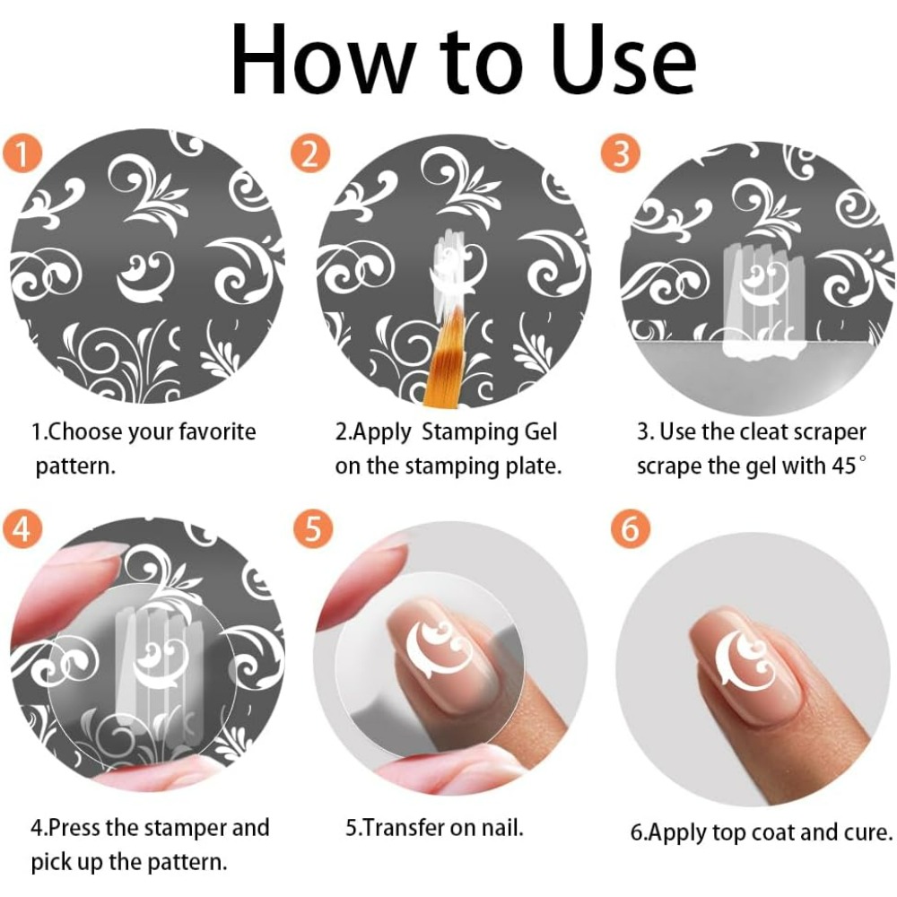 3 stks Swirl Patroon Nail Art  - Nail Art Stamping Kit recensie en prijs