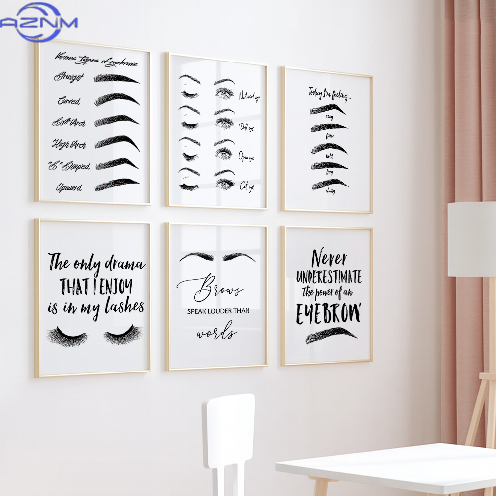 Set van 6 wenkbrauw- en wimper - Beauty Of Makeup Quotes recensie en prijs