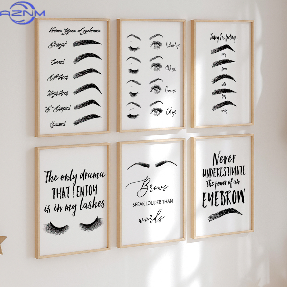 Set van 6 wenkbrauw- en wimper - Beauty Of Makeup Quotes recensie en prijs