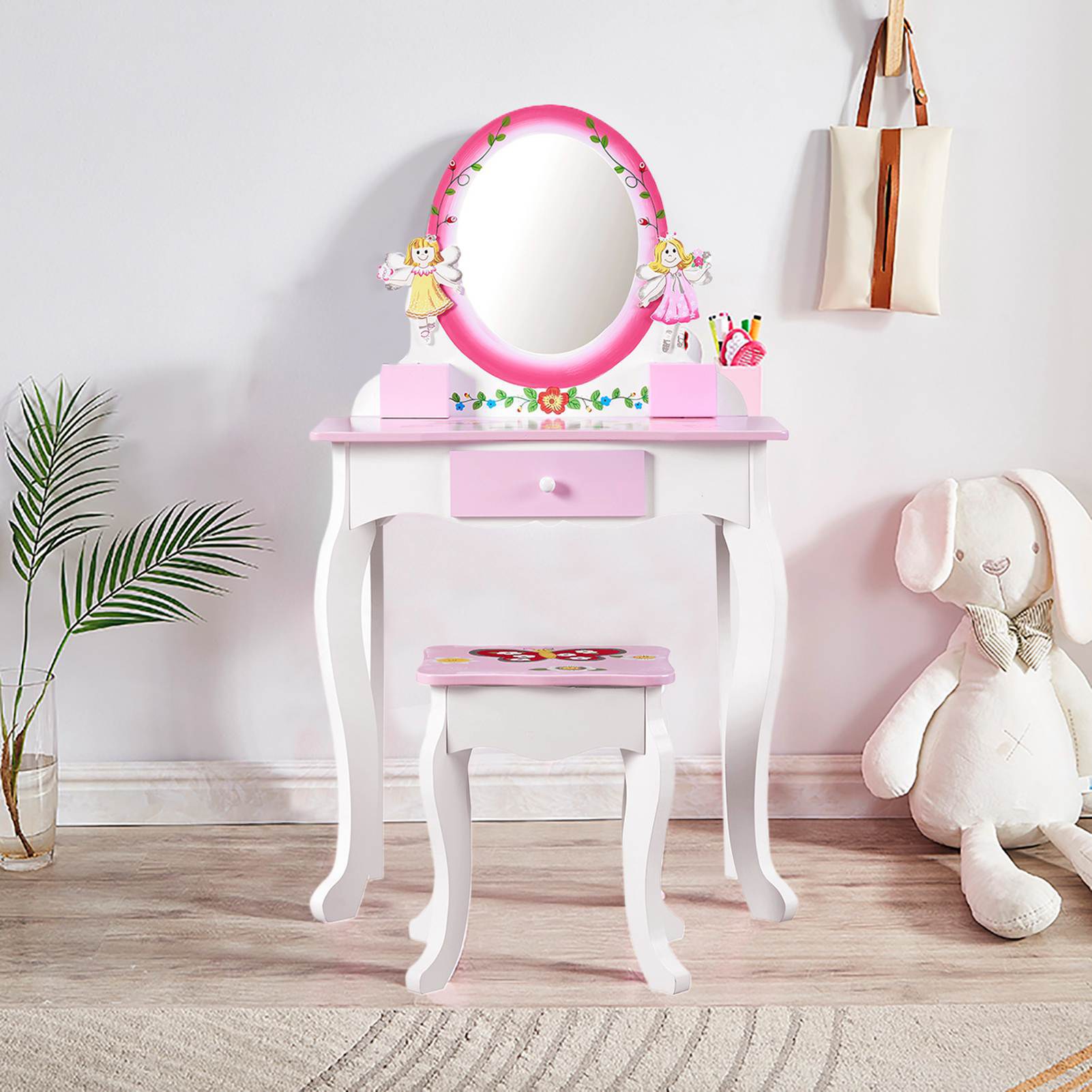 Kinderkaptafel met bloemenprin - Beauty Flower Makeup recensie en prijs