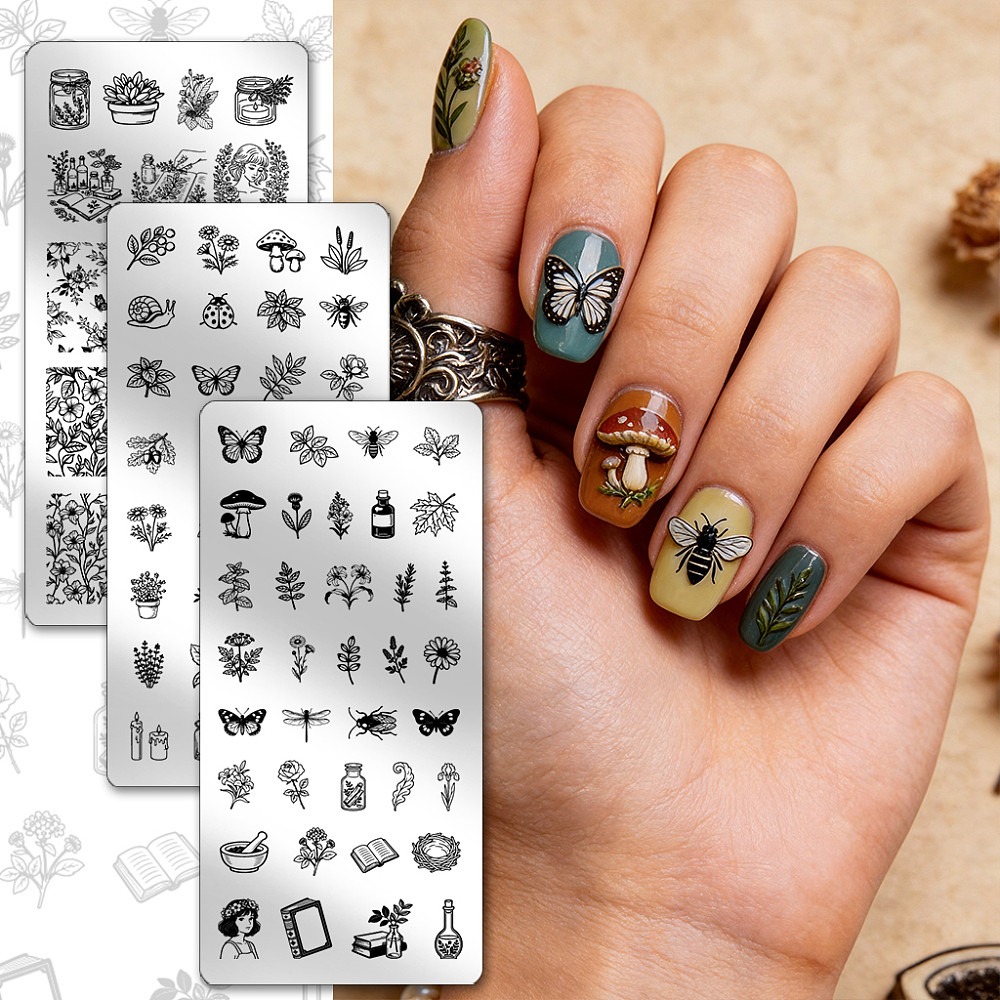 3 stuks Insecten Planten Nagel - Nail Art Stamping Kit recensie en prijs