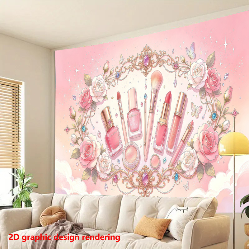 Groot roze make-up wandbehang, - Beauty Makeup Wallpaper recensie en prijs