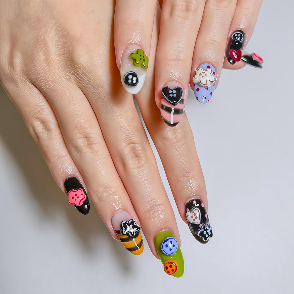 3D Knoppen Nagelsticker Mal Si - Nail Art Stamping Kit recensie en prijs