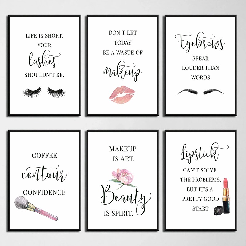Make-up Quotes Poster Wimper W - Beauty Of Makeup Quotes recensie en prijs