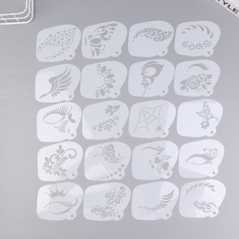 ▶ 8/20PCS Gezichtsverf stencil - Beauty Makeup Pictures recensie en prijs