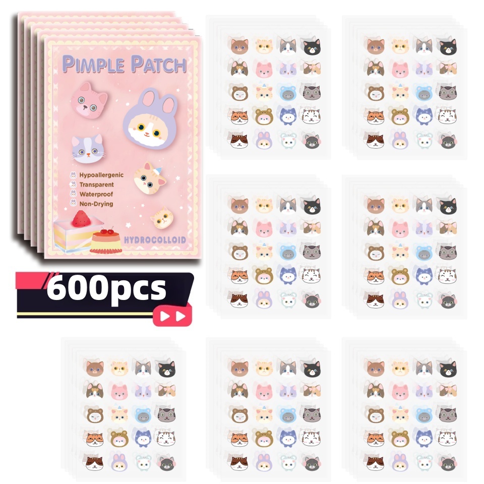 600 stuks cartoon kattenacne-p - Pressed Powder Foundation recensie en prijs