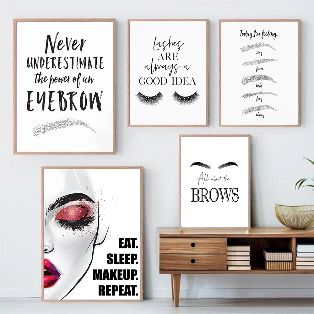Mode Make-Up Canvas Print Wenk - Beauty Of Makeup Quotes recensie en prijs
