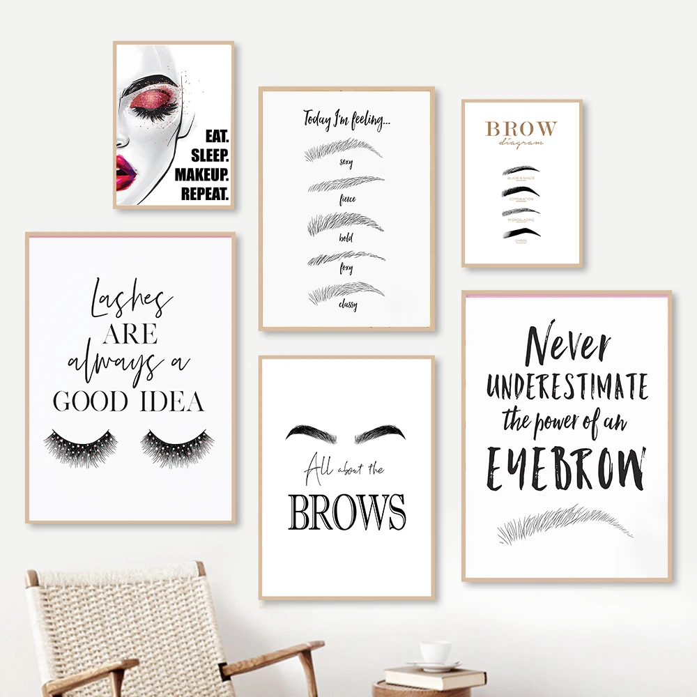 Mode Make-Up Canvas Print Wenk - Beauty Of Makeup Quotes recensie en prijs
