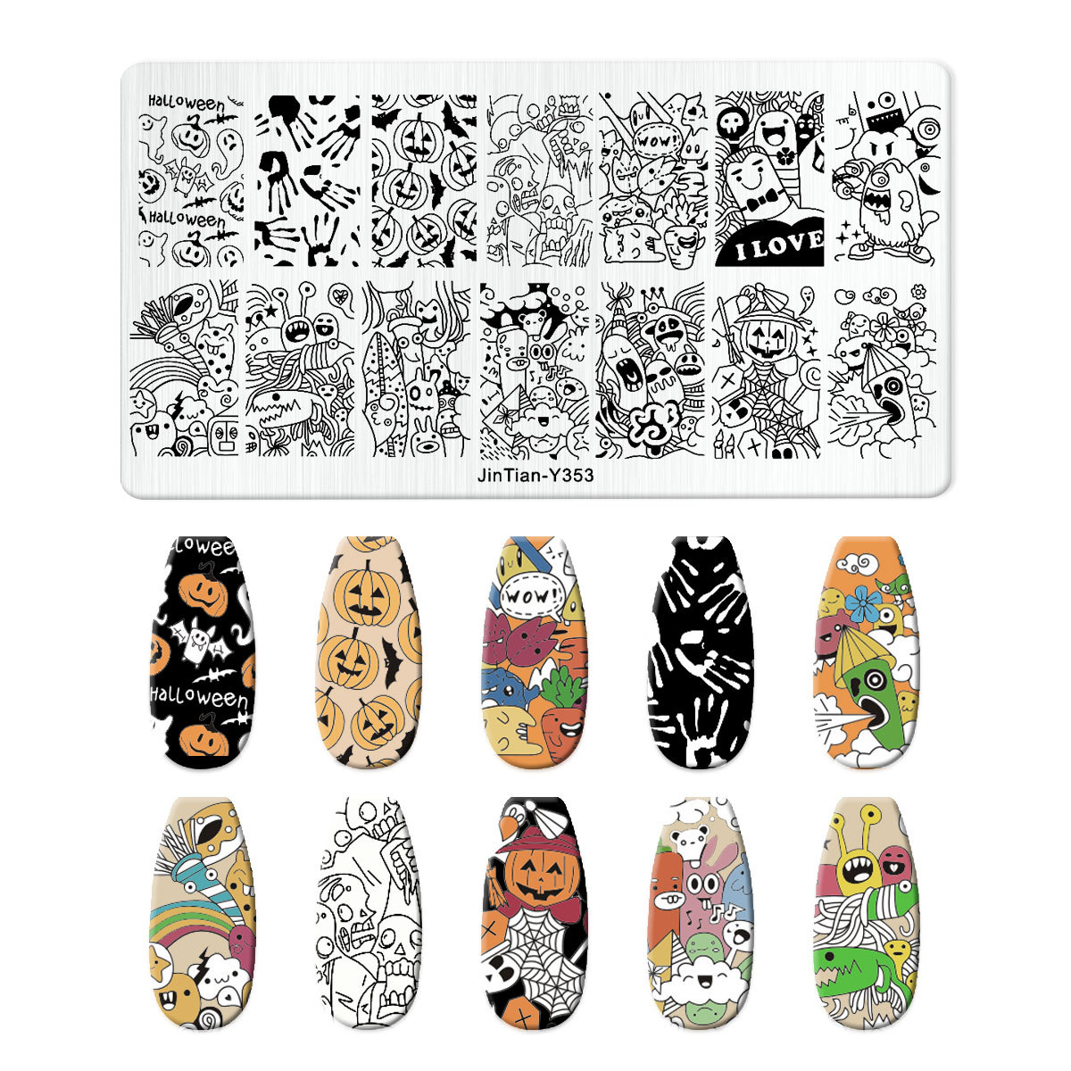 Cartoon Halloween Nail Art Ste - Nail Art Stamping Kit recensie en prijs
