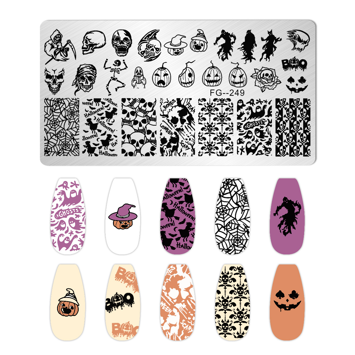 Cartoon Halloween Nail Art Ste - Nail Art Stamping Kit recensie en prijs